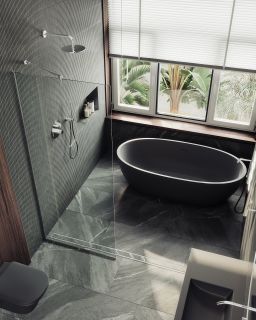 Душевая перегородка MaybahGlass MGD-695-5у 79см хром матовый